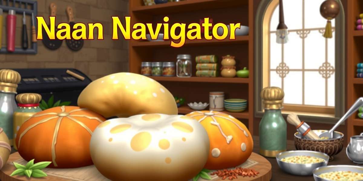 Naan Navigator Game Cover Naan Navigator game cover featuring various Indian breads and a kitchen scene with spices
